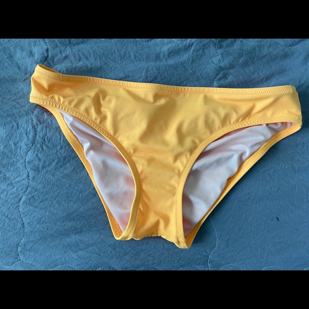 Yellow cheeky bikini bottoms